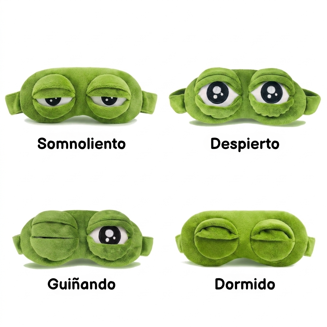 Antifaz Divertido de Rana para Dormir