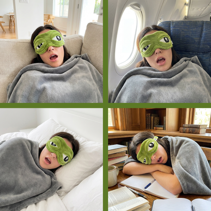 Antifaz Divertido de Rana para Dormir